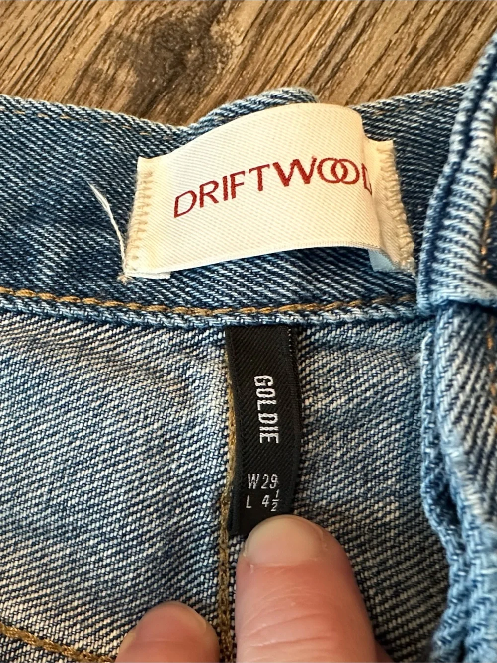 DRIFTWOOD Goldie Denim Embroidered Shorts 29 - Picture 3 of 7